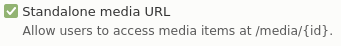 Standalone media URL option