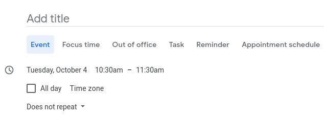 Google calendar edit event date