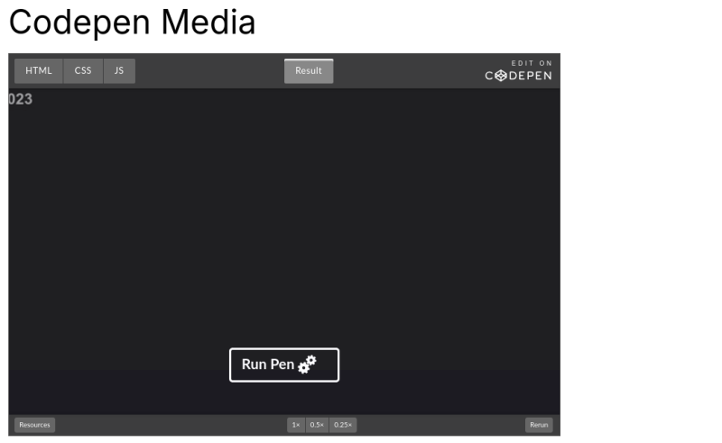 Codepen media embedded in CKEditor