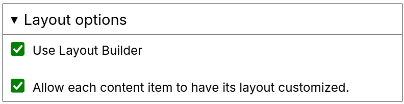 Layout Builder customize layout per item