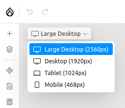Drupal canvas display sizes