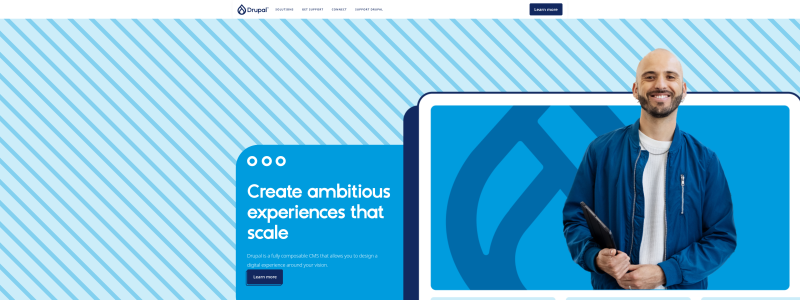New Drupal.org theme on ultrawide monitor